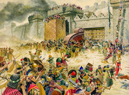 Harappan army storms
city of Mohenjo-Daro