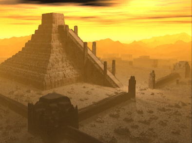 Ziggurat in Mesopotamian City - 
artist's rendition since none built yet